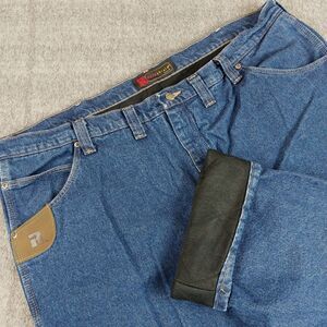 Wrangler Riggs DuraShield Jeans Mens 46x30(Fit 45x31) Quilted Fleece Lined Blue